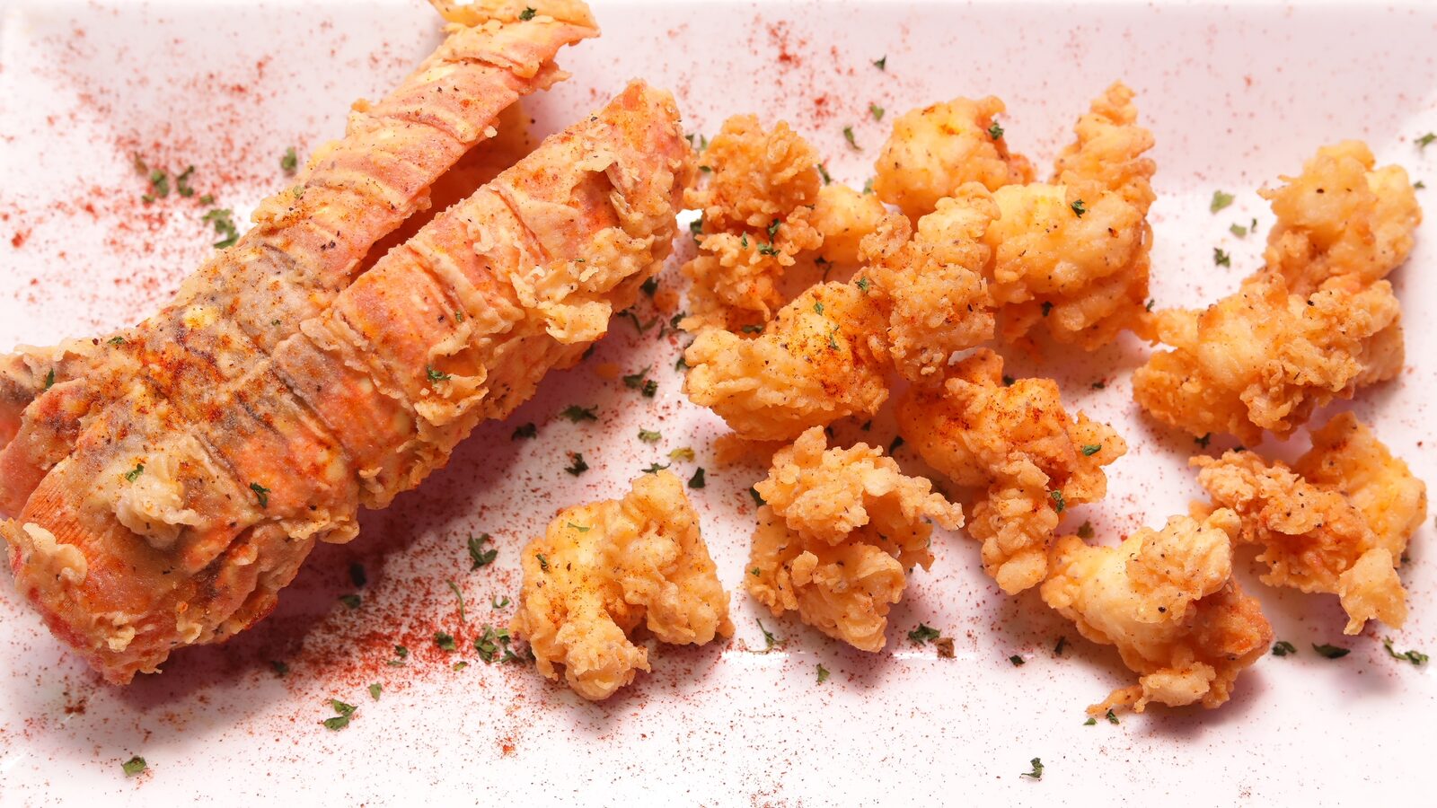 Savour Downtown — signature lobster tail and popcorn shrimp plate by Chef Willie Williams