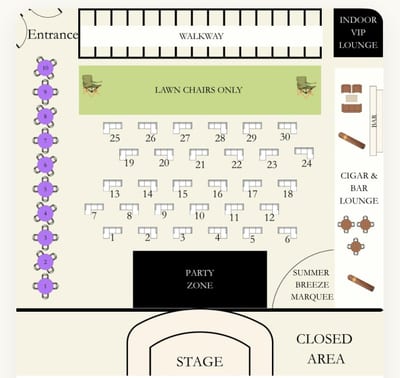 Garden Layout — Summer Breeze Mississippi at the Mississippi Museum of Art, Saturday July 25, 2026