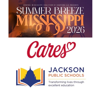 JPS Cares — 2026 scholarship partnership flyer between Central Mississippi Coalition of Chapters and Jackson Public Schools