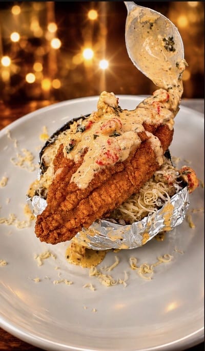 Roll'n Chef Kitchen — signature plate from Chef Cornelius Quick's catering kitchen